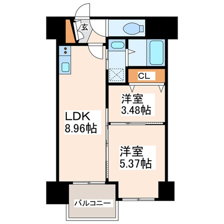 下南部 徒歩3分 2階の物件間取画像